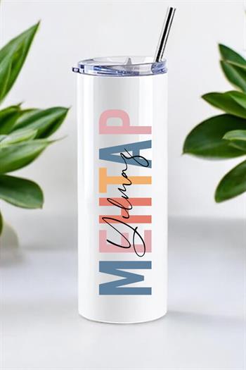 Kadınlara Hediye Kişiye Özel İsim Yazılı Çelik Termos Bardak