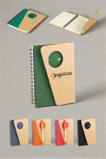 Kalem Tutuculu Geri Dönüşüm Spiralli Notluk 050-DG-PETK