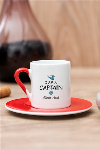 Kaptan Renkli Türk Kahvesi Fincanı