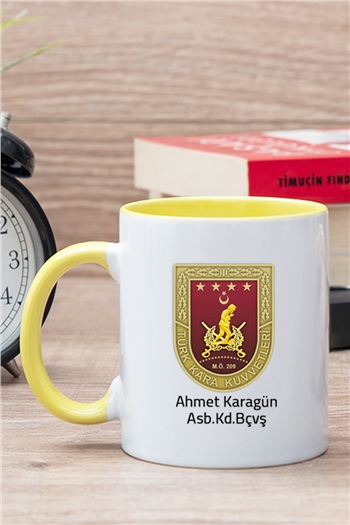 Kara Kuvvetleri İçi Renkli Kupa Bardak