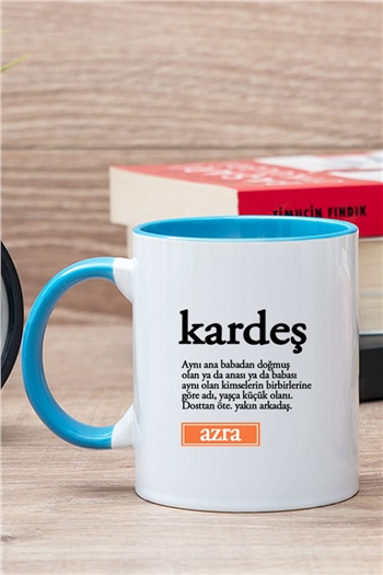 Kardeş Kelime Anlamı İçi Renkli Kupa Bardak