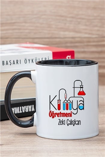 Kimya Öğretmeni İçi Renkli Kupa Bardak