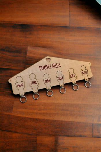 Kişiye Özel Altı Anahtarlıklı Anahtarlık Askısı