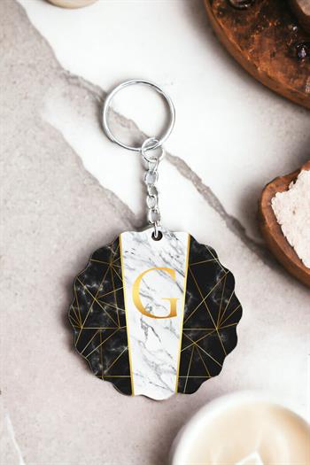 Kişiye Özel Baş Harf Tasarımlı Anahtarlık