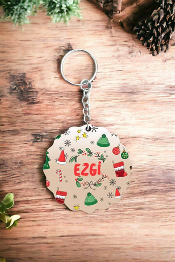 Kişiye Özel Christmas Hediyesi İsimli Anahtarlık