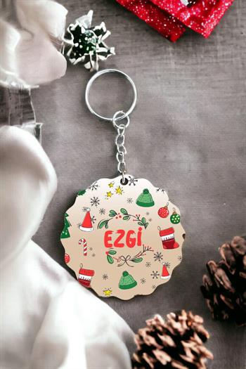 Kişiye Özel Christmas Hediyesi İsimli Anahtarlık