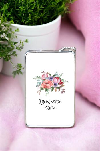 Kişiye Özel Çiçek Buketi İsimli Çakmak