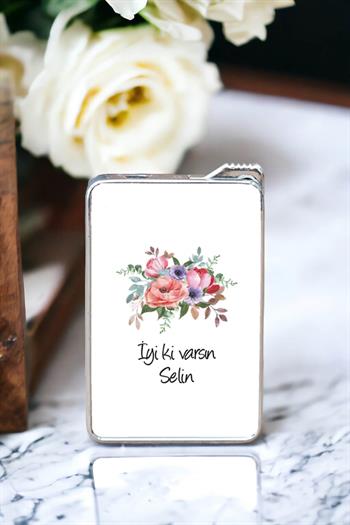 Kişiye Özel Çiçek Buketi İsimli Çakmak