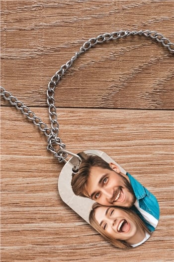 Kişiye Özel Fotoğraf Baskılı Asker Künyesi