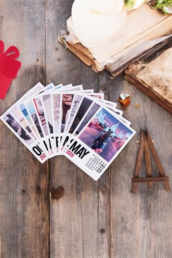 Kişiye Özel Fotoğraflı Peluş Ayı ve Şövaleli Takvim