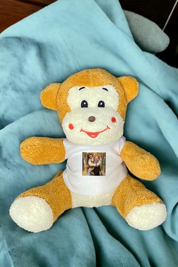 Kişiye Özel Fotoğraflı Peluş Maymun