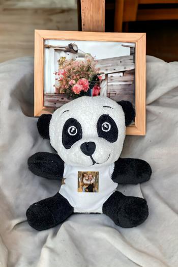 Kişiye Özel Fotoğraflı Peluş Panda