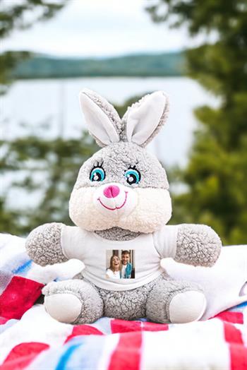 Kişiye Özel Fotoğraflı Peluş Tavşan