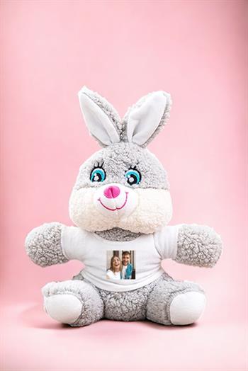 Kişiye Özel Fotoğraflı Peluş Tavşan