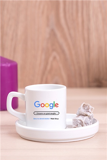 Kişiye Özel Google Tasarım Esprili Concept Türk Kahvesi Fincanı
