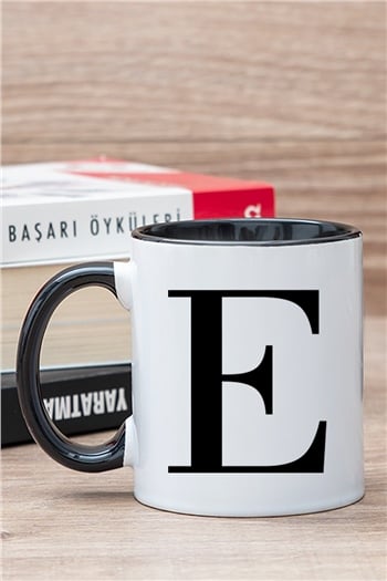 Kişiye Özel Harfli İçi Renkli Kupa Bardak