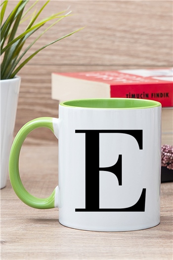Kişiye Özel Harfli İçi Renkli Kupa Bardak