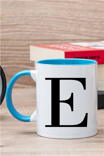 Kişiye Özel Harfli İçi Renkli Kupa Bardak