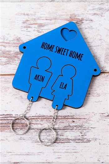 Yeni Evli Çifte Ev Hediyesi Kişiye Özel Duvar Anahtarlığı