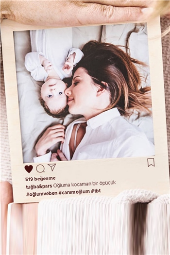 Kişiye Özel İnstagram Tasarım Ahşap Albüm