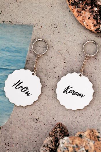 Kişiye Özel İsim Yazılı İkili Anahtarlık