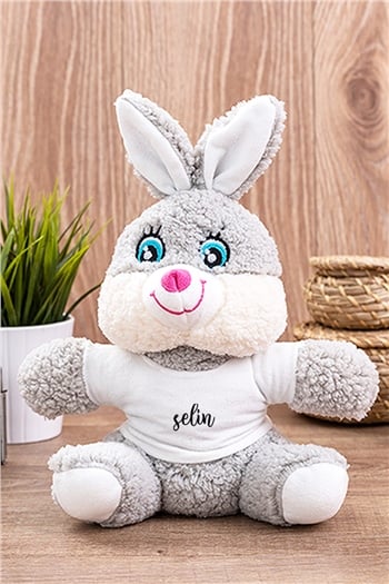 Kişiye Özel İsim Yazılı Peluş Tavşan