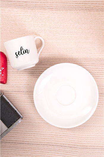 Kişiye Özel İsim Yazılı Porselen Türk Kahvesi Fincanı