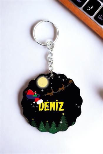 Kişiye Özel Küçük Yılbaşı Hediyesi İsimli Anahtarlık