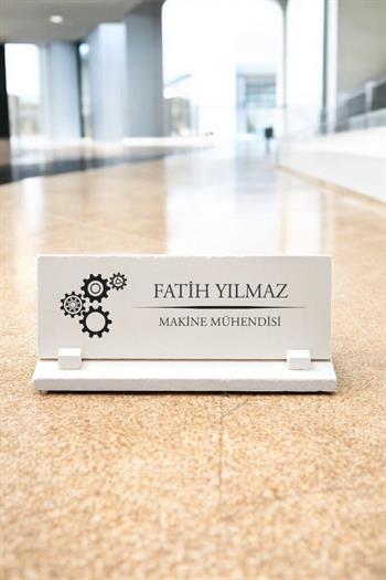 Kişiye Özel Makine Mühendisi Taş Masa İsimliği