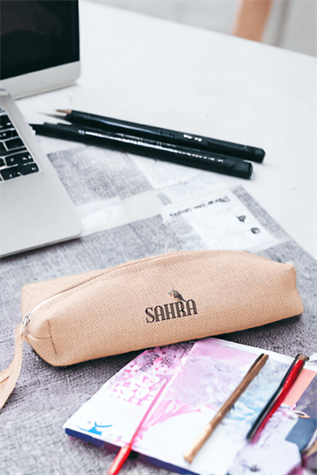 Kişiye Özel Minik Serçe İsim Yazılı Keten Bez Kalemlik