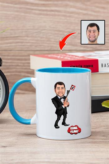 Kocaya Doğum Günü Hediyesi Karikatürlü Kupa Bardak
