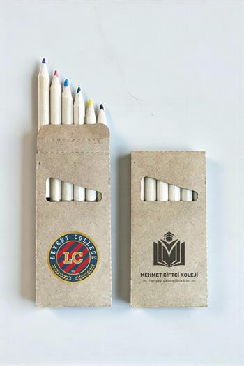 Kraft Kutulu 6lı Yarım Boya Kalemi