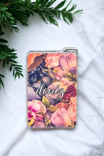 Kurumuş Çiçek Arka Planlı İsimli Çakmak