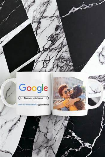 Kuzene Hediye Google Tasarım Esprili Beyaz Kupa Bardak