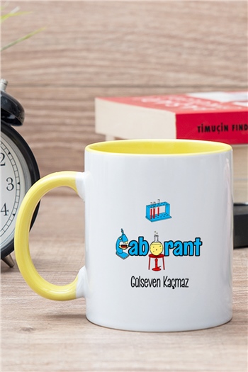 Laborant İçi Renkli Kupa Bardak