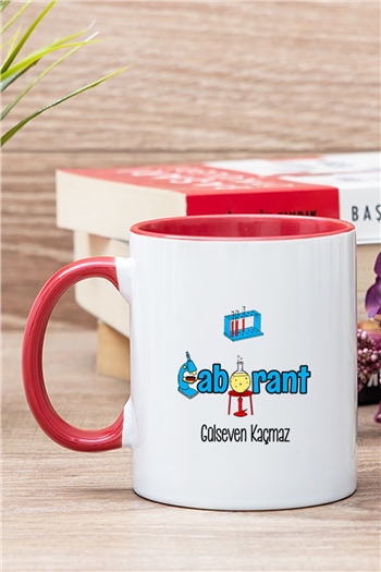 Laborant İçi Renkli Kupa Bardak