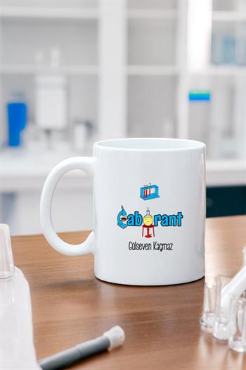 Laborantlara Hediye Beyaz Kupa Bardak
