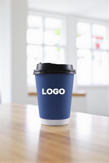 Logolu 8oz Double Wall Karton Bardak