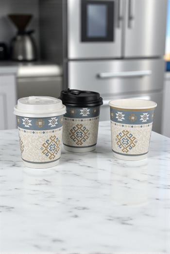 Logolu 8oz Double Wall Karton Bardak