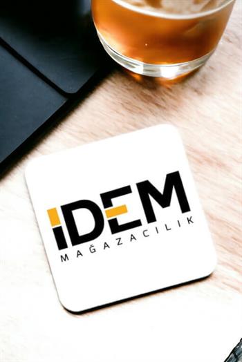 Logolu Ahşap Bardak Altlığı