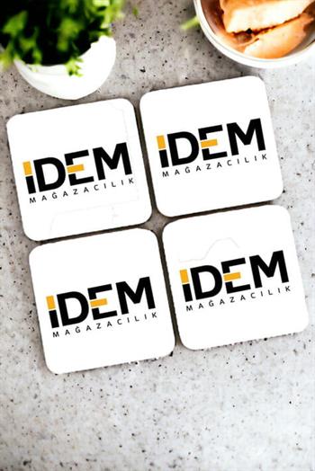 Logolu Ahşap Bardak Altlığı