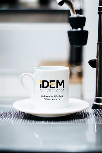 Logolu Beyaz Türk Kahvesi Fincanı