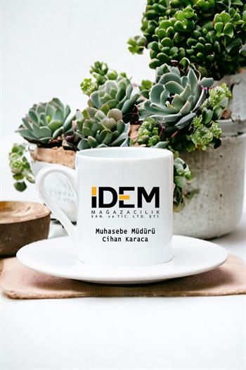 Logolu Beyaz Türk Kahvesi Fincanı