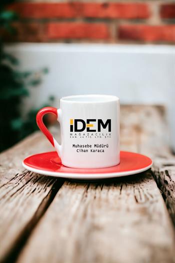 Logolu Renkli Türk Kahvesi Fincanı