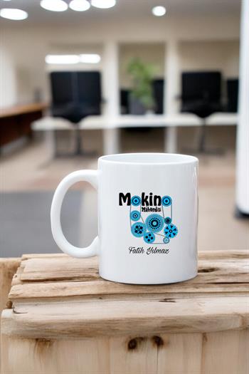 Makine Mühendisine Hediye Beyaz Kupa Bardak