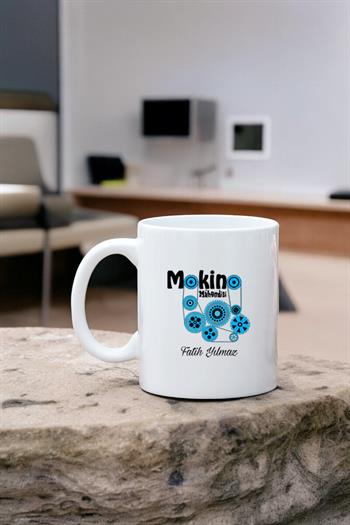 Makine Mühendisine Hediye Beyaz Kupa Bardak
