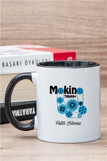 Makine Teknikeri İçi Renkli Kupa Bardak