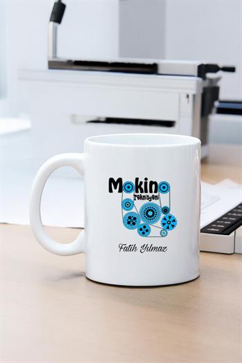 Makine Teknisyenine Hediye Beyaz Kupa Bardak