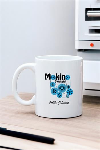Makine Teknisyenine Hediye Beyaz Kupa Bardak