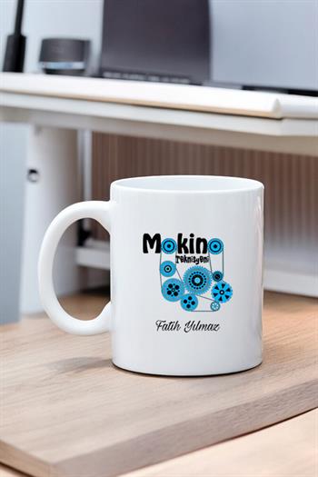 Makine Teknisyenine Hediye Beyaz Kupa Bardak